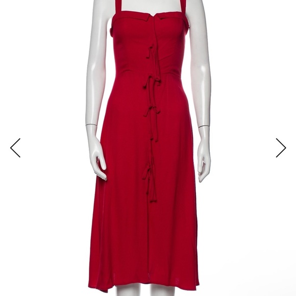 Reformation Red Midi Dress - Picture 2 of 4